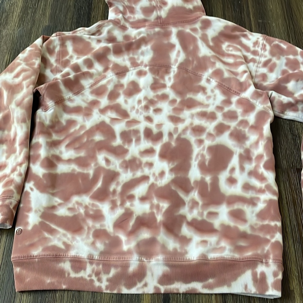 Lululemon Pink and White Tie Dye Pullover Hoodie - Picture 7 of 8